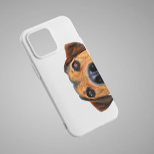 Cute Nosey Dog Peeking Up | Funny Vintage Phone Ca