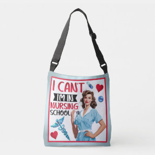 Cute Nostalgic Nurse Pinup_ I'm in Nursing School Crossbody Bag