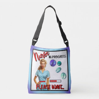 Cute Nostalgic Nurse Pinup In Nursing School Crossbody Bag