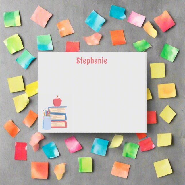 Cute Note from Desk Teacher Name Post-it Notes (Creator Uploaded)