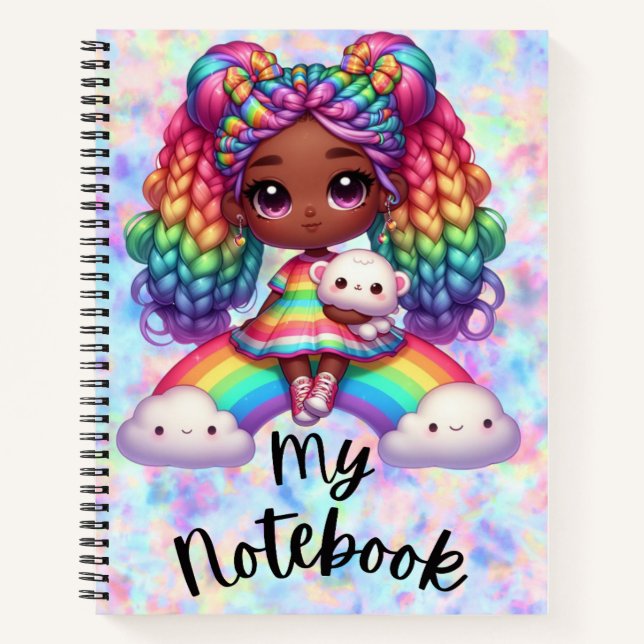 Cute Notebook / Colourful Rainbow Notebook (Front)
