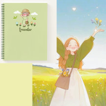 Cute notebook  for travelers 💚✨✈🌲