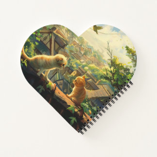 Cute Notebook with Two Kittens