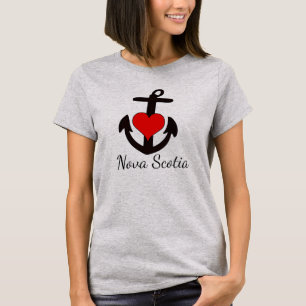 Cute Nova Scotia Lobster anchor heart shirt