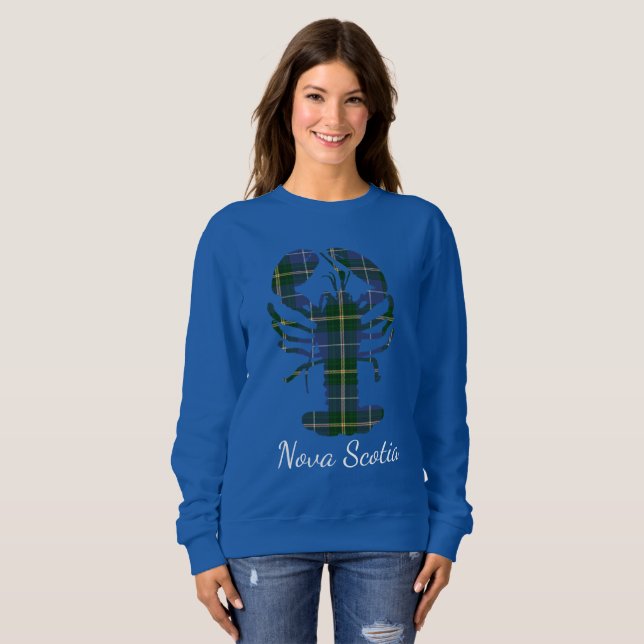 Cute Nova Scotia Lobster  tartan shirt sweater (Front Full)