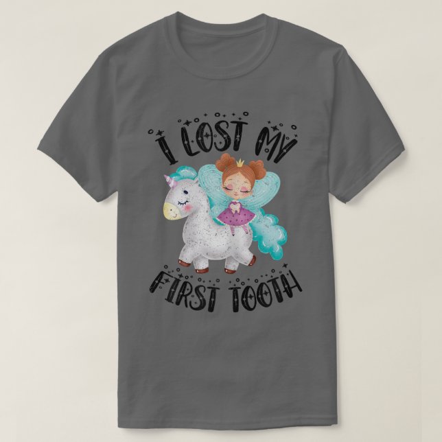 Cute Novelty I Lost My First Baby Tooth Out Fairy  T-Shirt (Design Front)