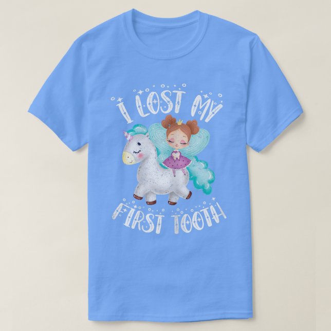 Cute Novelty I Lost My First Baby Tooth Out Fairy  T-Shirt (Design Front)