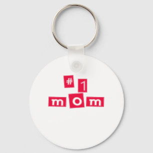 Cute, "Number 1 Mum" Key Ring