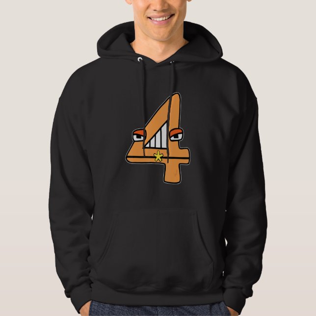 Cute Number Four Boys Matching Evil Number Lore Hoodie (Front)