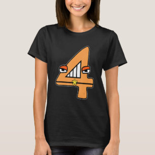 Cute Number Four Boys Matching Evil Number Lore T-Shirt