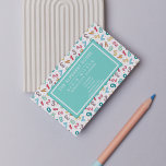 Cute Numbers Pattern - Substitute Teacher / Tutor Business Card<br><div class="desc">NewParkLane - Cute,  customisable,  business cards for (substitute) teachers or tutors,  with a cute colourful pattern of letters,  and a textframe for a name,  or custom text. 
All texts,  fonts and colours are easy to customise for personalised design.

Check out this collection for matching items!</div>