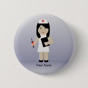 Cute Nurse 2 Custom Button