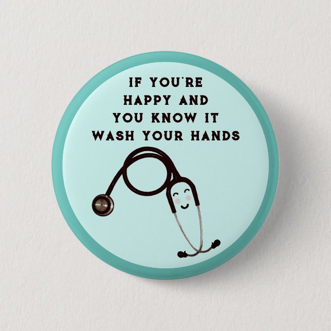 Cute Nurse 6 Cm Round Badge (Front)