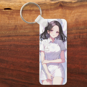 Cute Nurse Anime Key Ring