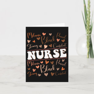 Cute Nurse Black History Month African American Nu Card