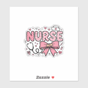 Cute Nurse Bow Heart Vector Shirt Design_1