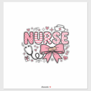 Cute Nurse Bow Heart Vector Shirt Design_1