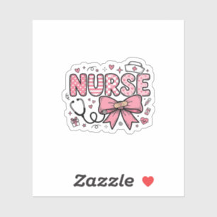 Cute Nurse Bow Heart Vector Shirt Design_1