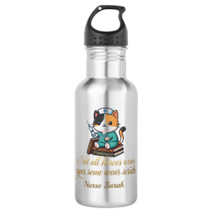 Cute Nurse Calico Cat Personalised gift 532 Ml Water Bottle