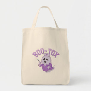 Cute Nurse Ghost with Botox Injection Funny Spooky Tote Bag