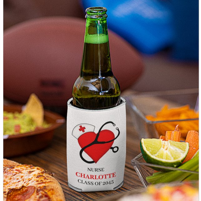 Cute Nurse Graduation Party Can Cooler (Creator Uploaded)