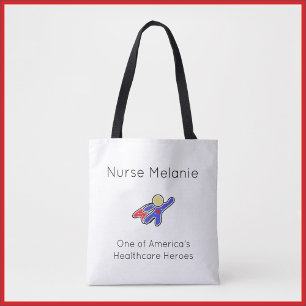 Cute Nurse Healthcare Hero Tote Bag