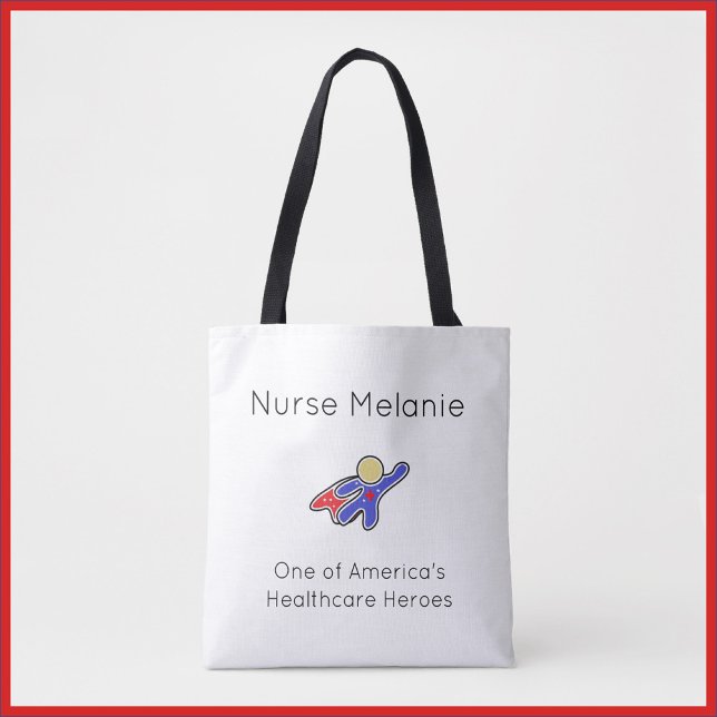 Cute Nurse Healthcare Hero Tote Bag (Creator Uploaded)