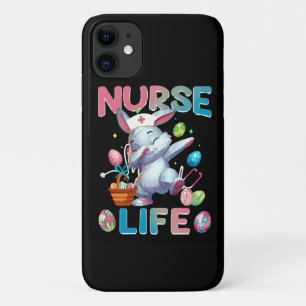 Cute Nurse Life Dabbing Easter Bunny Case-Mate iPhone Case