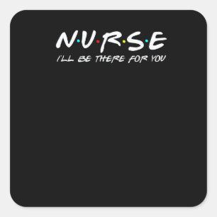 Cute Nurse Nurse Nursing Rn Lpn Er Women Men Square Sticker