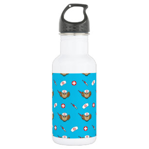 Cute Nurse Owl with Syringe Cartoon 532 Ml Water Bottle