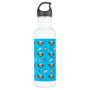 Cute Nurse Owl with Syringe Cartoon 710 Ml Water Bottle