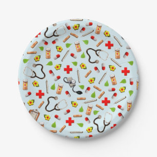 Cute Nurse Party Paper Plate