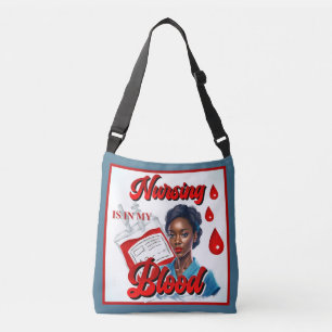 Cute Nurse Pinup_ It's in my blood Crossbody Bag