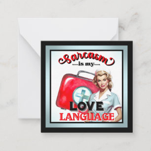 Cute Nurse Pinup_ Love Language Card
