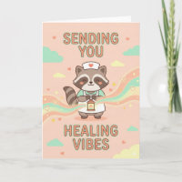 Cute Nurse Raccoon Sending You Healing Vibes Get