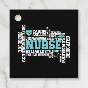 Cute Nurse RN LVN Nursing School Medical Favour Tags
