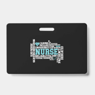 Cute Nurse RN LVN Nursing School Medical ID Badge