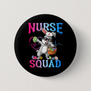 Cute Nurse Squad Easter Bunny Funny Easter Day Cos 6 Cm Round Badge