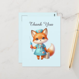 Cute Nurse thank you Postcard