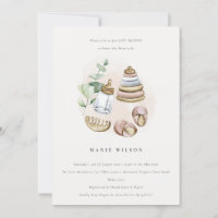 Cute Nursery Essential Pink Girl Leafy Baby Shower