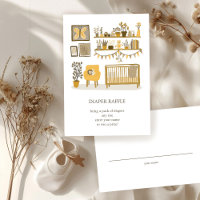 Cute Nursery Illustration CUSTOM Diaper Raffle