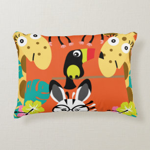 Cute nursery jungle animals decor decorative cushion