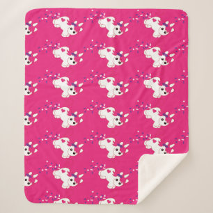 Cute Nursery Unicorn Decor Sherpa Blanket
