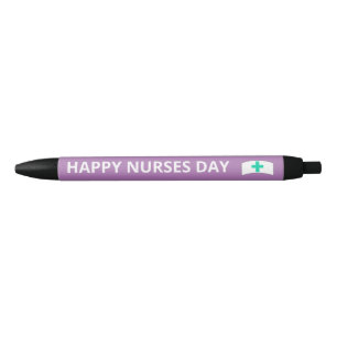 Cute Nurses Day Purple Black Ink Pen