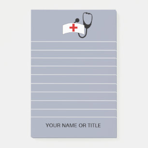 Cute Nurses Medical Stethoscope Personalised Post-it Notes