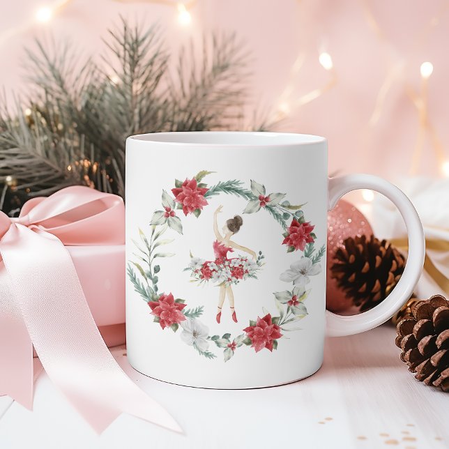 Cute Nutcracker Ballerina Christmas Coffee Mug (Creator Uploaded)