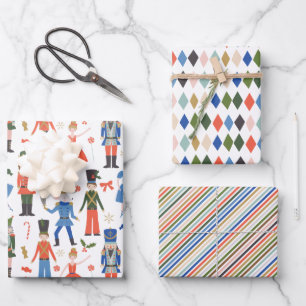 Cute Nutcracker Ballet Pattern Christmas Wrapping Paper Sheet