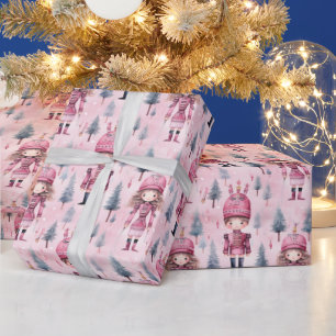 Cute Nutcracker Christmas Pattern Wrapping Paper