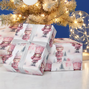Cute Nutcracker Christmas Pattern Wrapping Paper