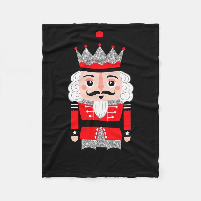 Cute Nutcracker Christmas Womens  Fleece Blanket (Front)